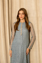 3 Piece Net Silk Suit - Unstitched