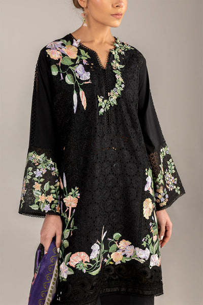 3 Piece Chikankari Embroidery Suit - Unstitched