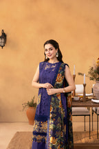 3 Piece Chikankari Embroidered Suit - Unstitched