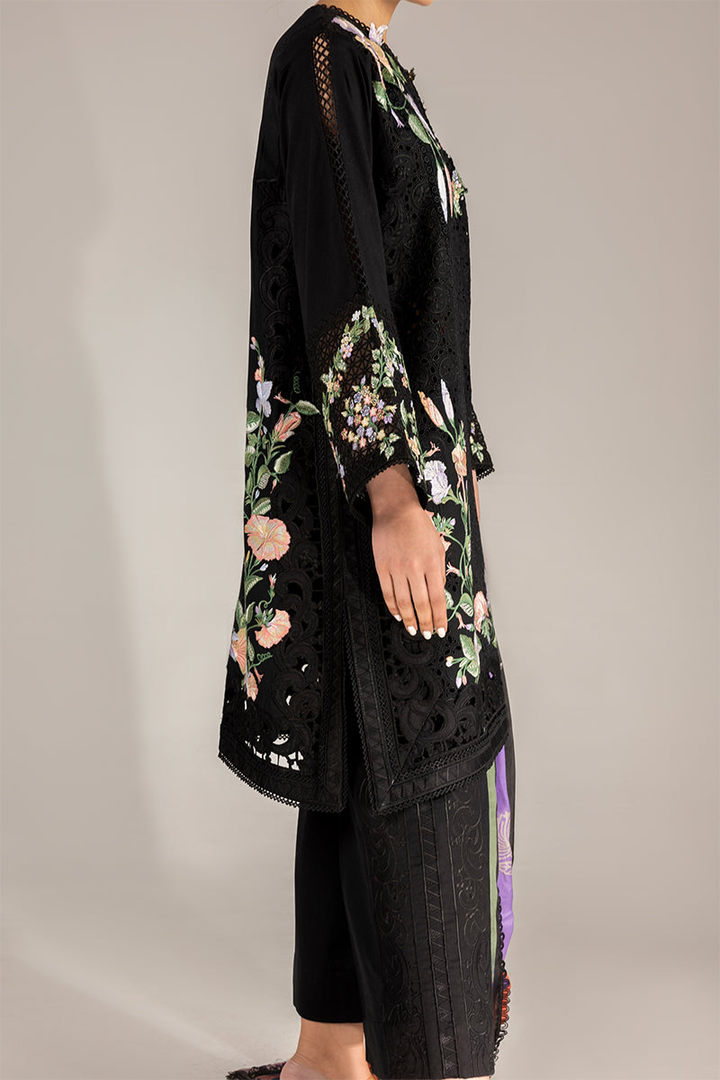 3 Piece Chikankari Embroidery Suit - Unstitched