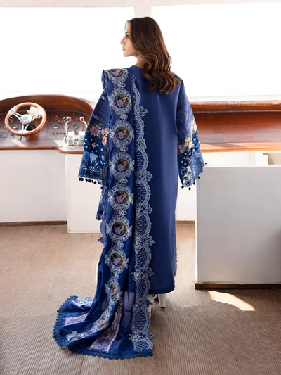 3 Piece Embroidered Chikankari Suit - Unstitched