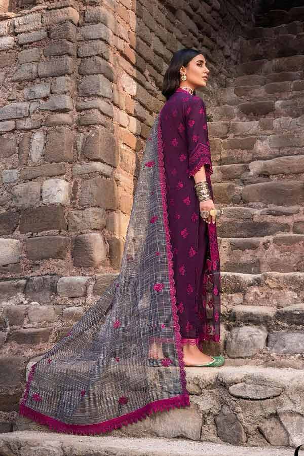 03-Piece Lawn Suit With Embroidery - Unstitched